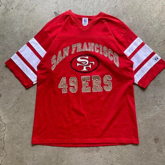 MINT 90s 49ers TEE. Size L on the made in USA logo 7 tag. Single stitch. - Picture 1 of 4